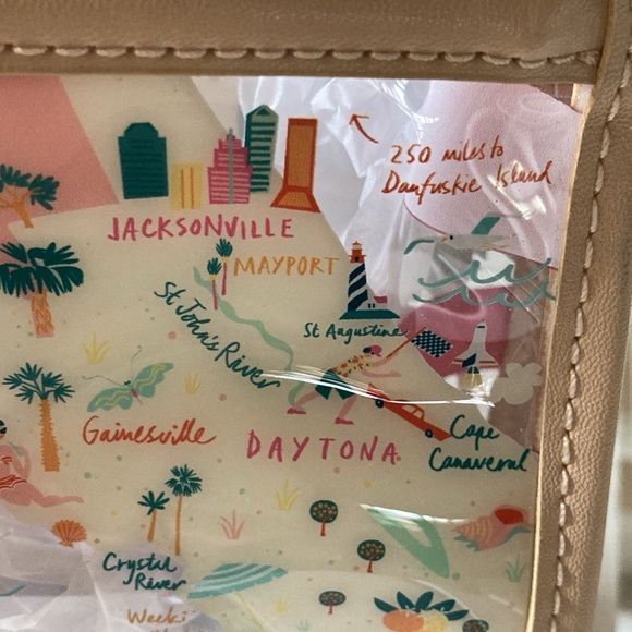 🎈SOLD SPARTINA 449 FLORIDA CLEAR BEACH Wristlet Greetings From Maps Collection - Picture 7 of 16